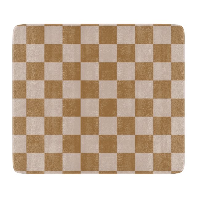 Brown Checkerboard Cutting Board (Front)