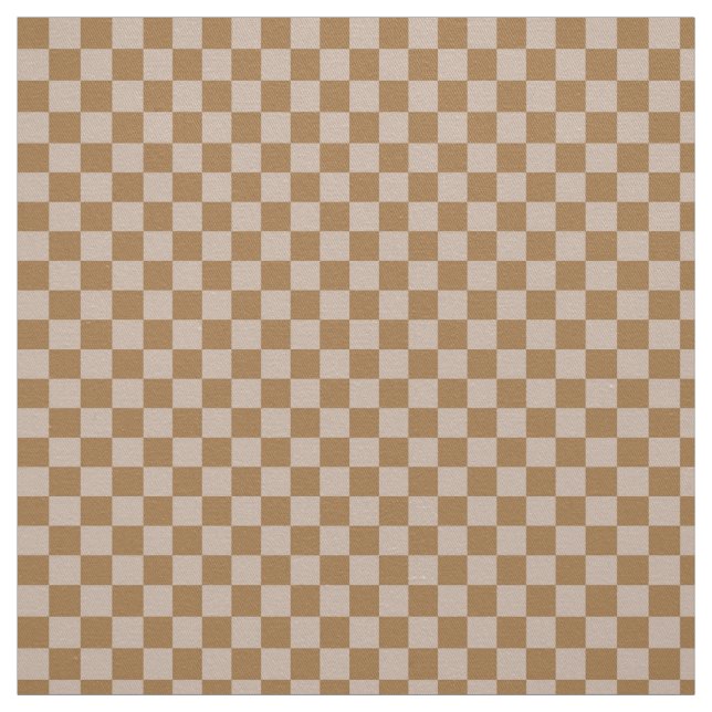 Brown Checkerboard Fabric (Swatch)