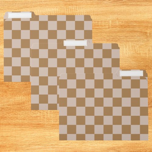 Brown Checkerboard File Folder