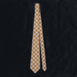 Brown Checkerboard Neck Tie<br><div class="desc">Brown Checkerboard</div>