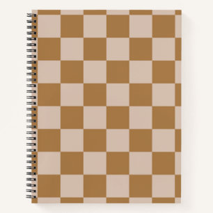 Brown Checkerboard Notebook