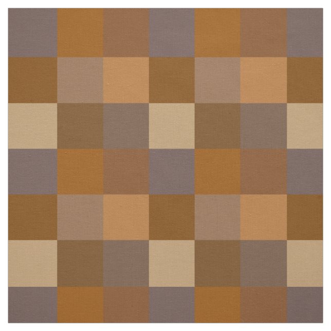 Brown checkerboard pattern fabric (Swatch)
