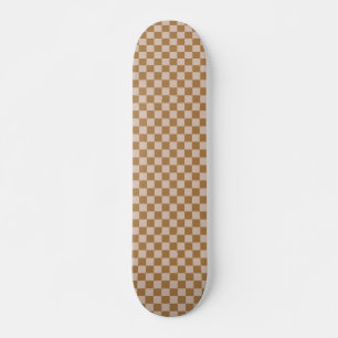 Brown Checkerboard Skateboard