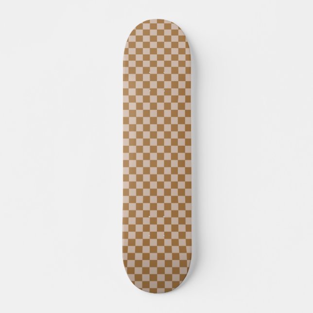 Brown Checkerboard Skateboard (Front)