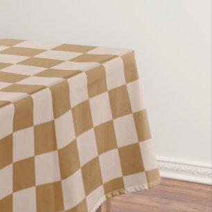 Brown Checkerboard Tablecloth