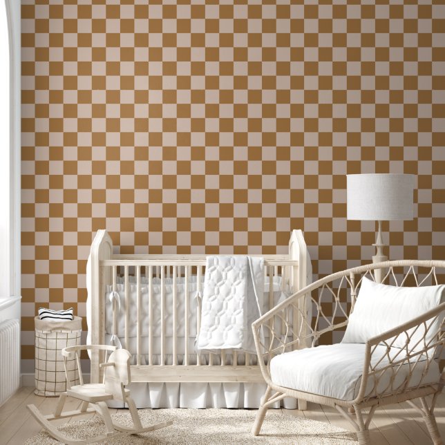 Brown Checkerboard Wallpaper (Kids)