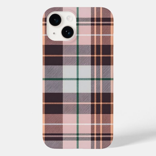 Brown checkered Case-Mate iPhone case (Back)