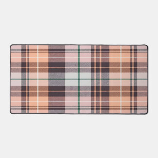 Brown checkered desk mat