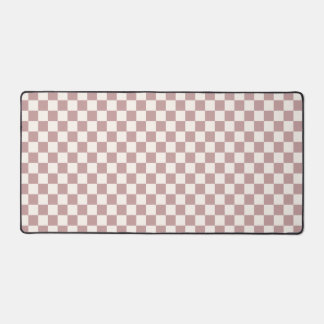 Brown Checkered Desktop Mousepad Desk Mat