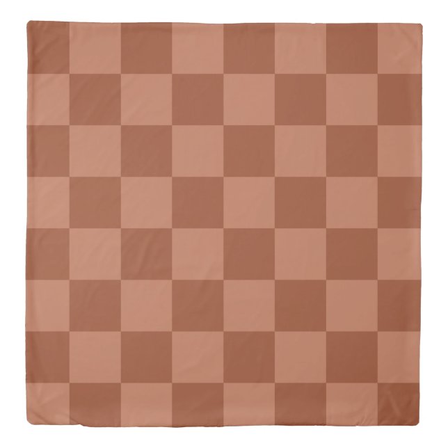 Brown checkered  duvet cover (Front)