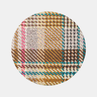 Brown checkered fabric, Scottish wool. Rug