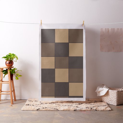 Brown Checkers Fabric