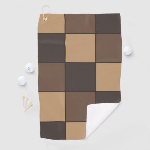 Brown Checkers Golf Towel
