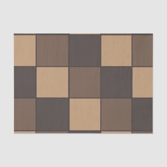 Brown Checkers Tissue Paper (Front)