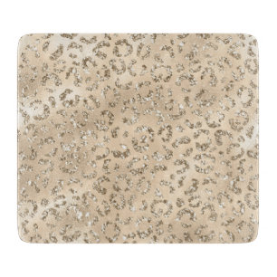 Brown Cheetah Leopard Skin Print Pattern Animal Cutting Board