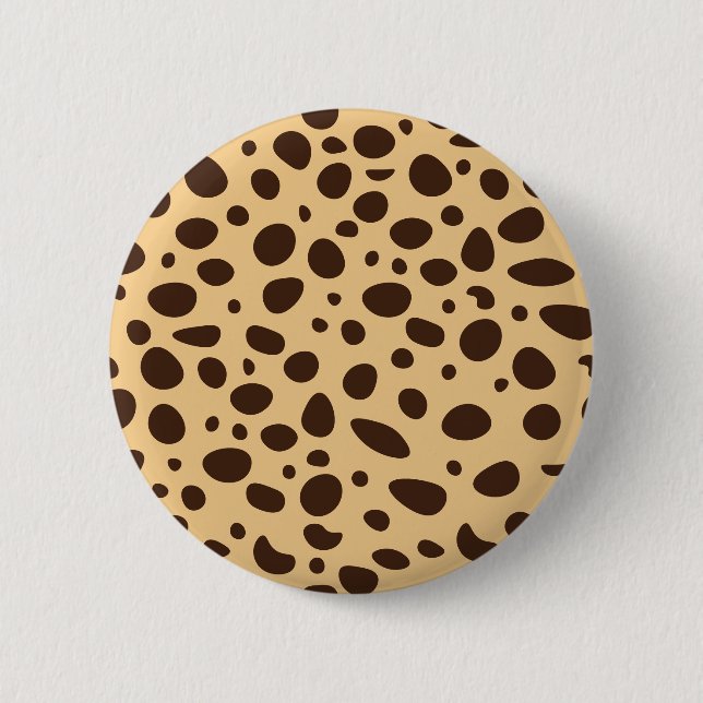 Brown Cheetah Print Button (Front)