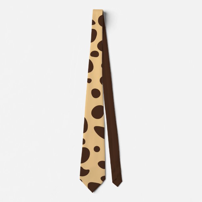 Brown Cheetah Print Neck Tie (Front)