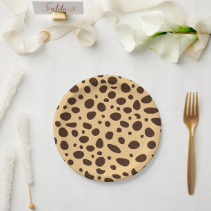 Brown Cheetah Print Paper Plates