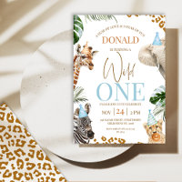 Brown Cheetah Safari Animals Wild One 1st Birthday