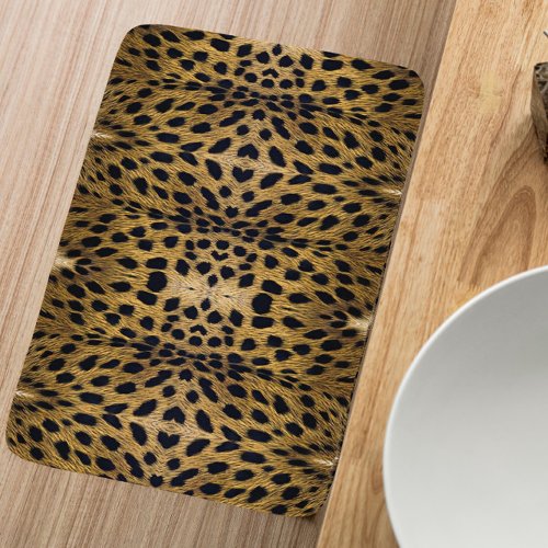 Brown Cheetah Texture Pattern Bathroom Mat