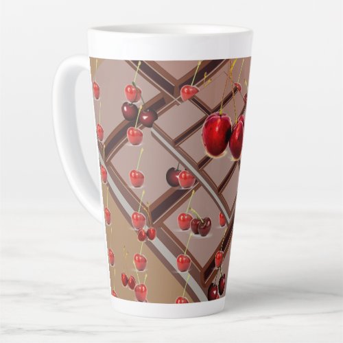 Brown Cherries Chocolate Latte Mug