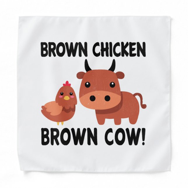 Brown Chicken Brown Cow Bandana (Front)