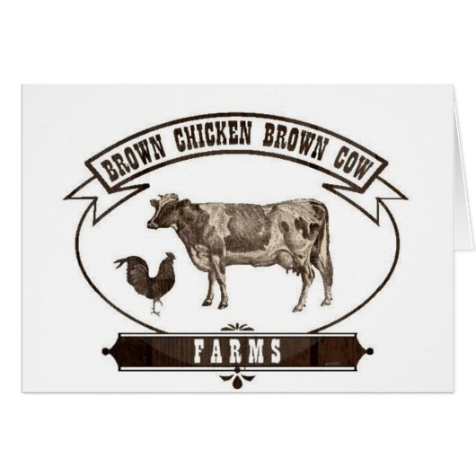 Brown Chicken Brown Cow Farms Cards (Front Horizontal)