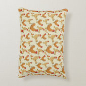 Brown Chicken Design Illustration Accent Pillow (Back(Vertical))