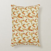Brown Chicken Design Illustration Accent Pillow (Front(Vertical))