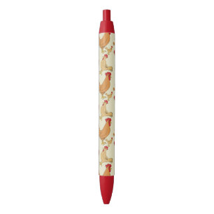Brown Chicken Design Pattern Pen