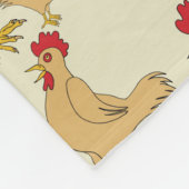 Brown Chicken Design Personalise Fleece Blanket (Corner)