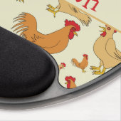 Brown Chicken Design Personalise Gel Mouse Pad (Right Side)