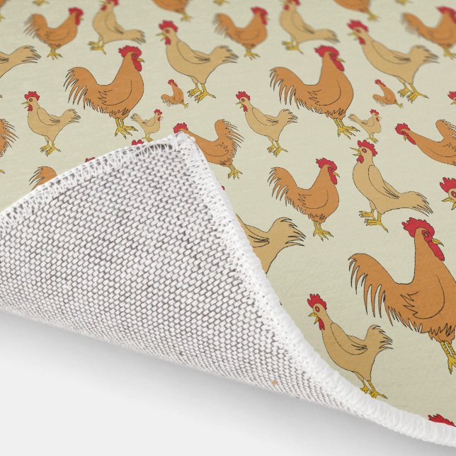 Brown Chicken Design Rug (Indoor)