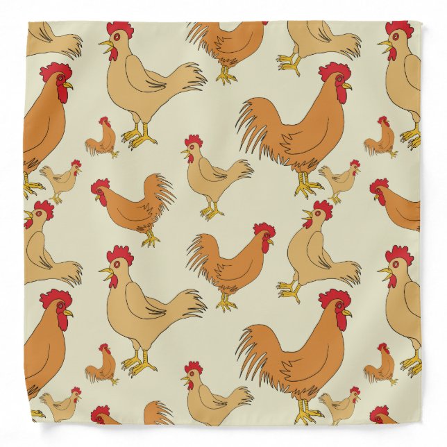 Brown Chickens Bandana (Front)