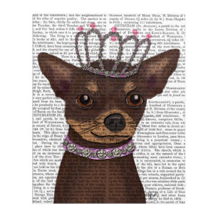Brown Chihuahua And Tiara Acrylic Print