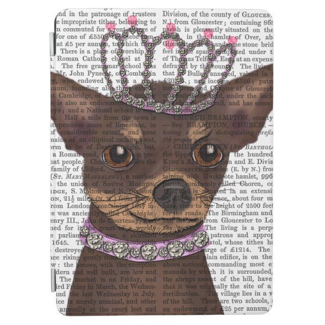 Brown Chihuahua And Tiara iPad Air Cover (Front)