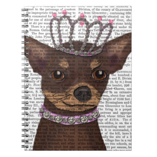 Brown Chihuahua And Tiara Notebook