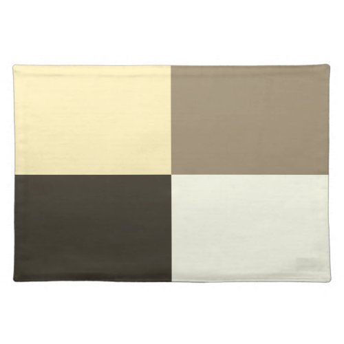 Brown Chocolate Beige Cream Tan Cloth Placemat