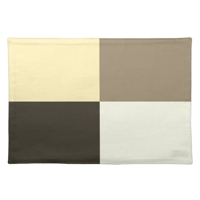 Brown Chocolate Beige Cream Tan Cloth Placemat (Front)