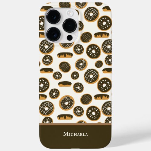 Brown Chocolate Donut with Icing Pattern Case_Mate iPhone 14 Pro Max Case
