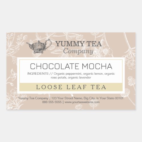 Brown Chocolate _ Loose Leaf Tea Label Sticker