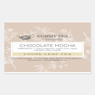 Brown Chocolate - Loose Leaf Tea Label Sticker