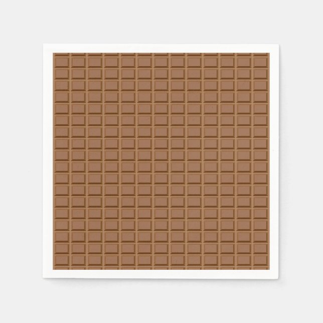 Brown chocolate slab patterned napkins (Front)