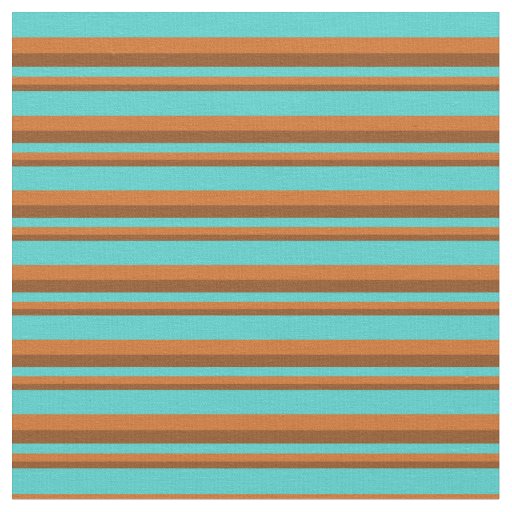 Brown, Chocolate & Turquoise Pattern Fabric