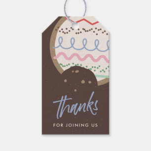 Brown Christmas Cookie Decorating Party Favor Tag