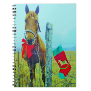 Brown Christmas Horse Notebook