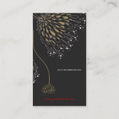 Brown Chrysanthemum Flowers Elegant Chic Floral Business Card (Back)