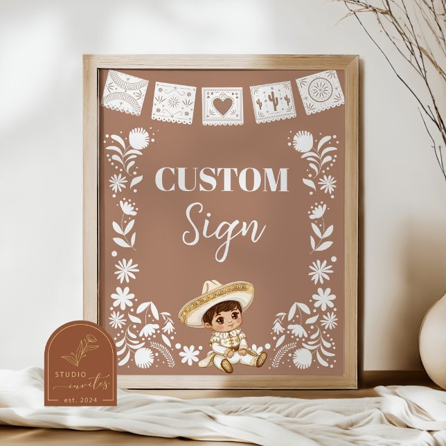 Brown Cielito Lindo Baptism & 1st Birthday Custom Poster (Creator Uploaded)
