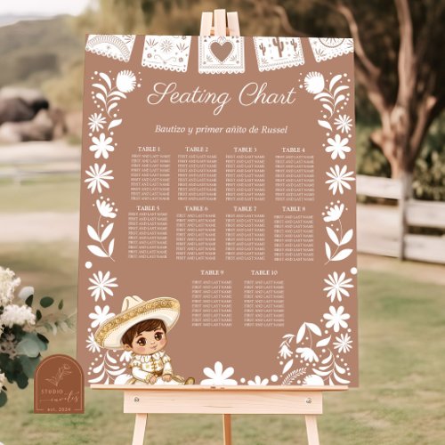 Brown Cielito Lindo Baptism Seating Chart