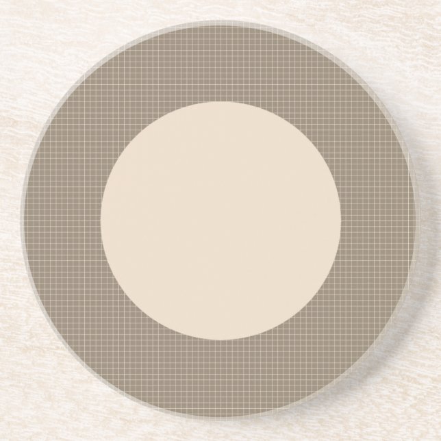 Brown Circle Drink Coaster (Front)